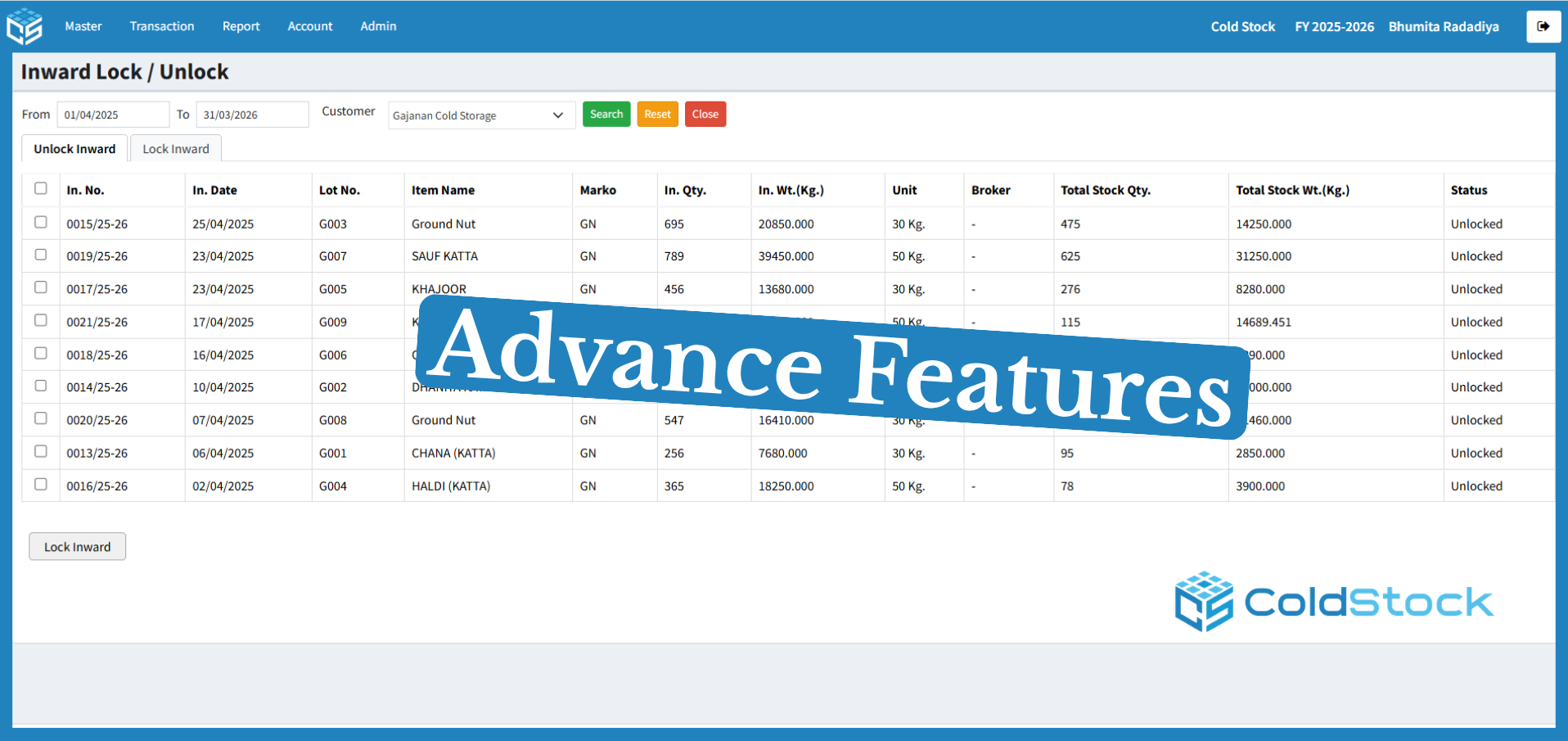 ColdStock Advanced Features