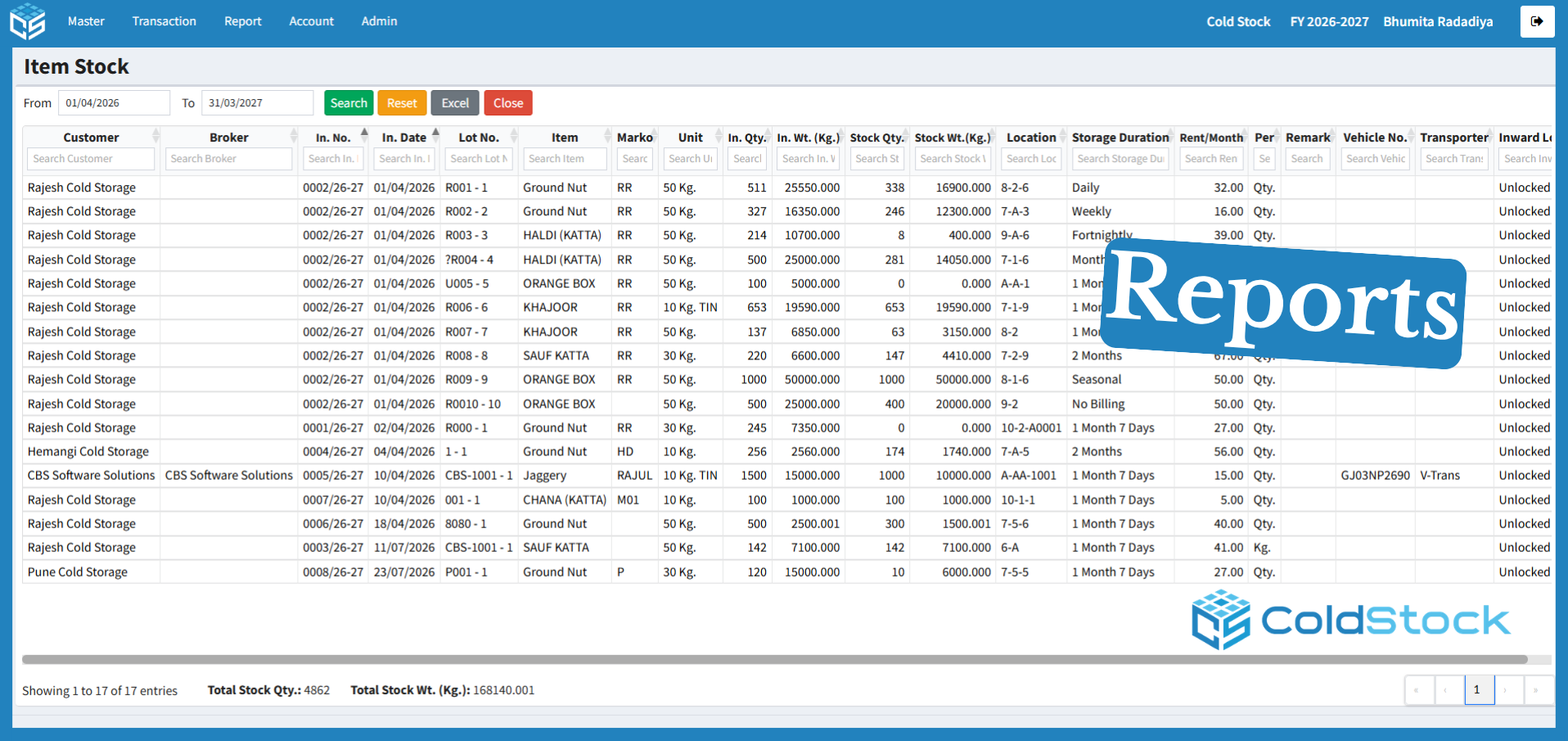 ColdStock Reports and Business Insights